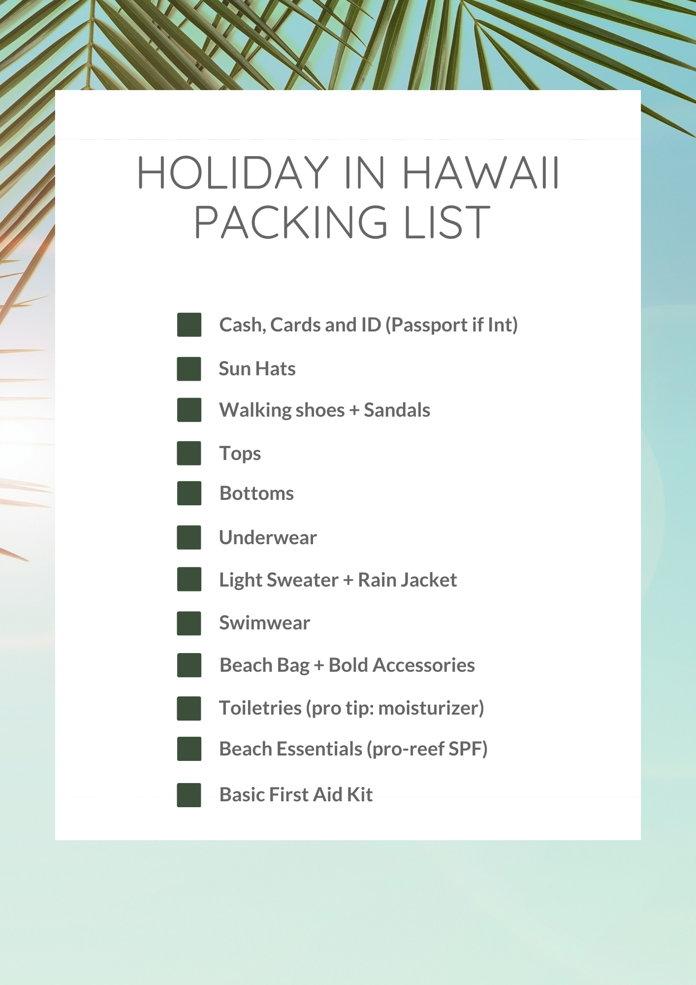 hawaii, List